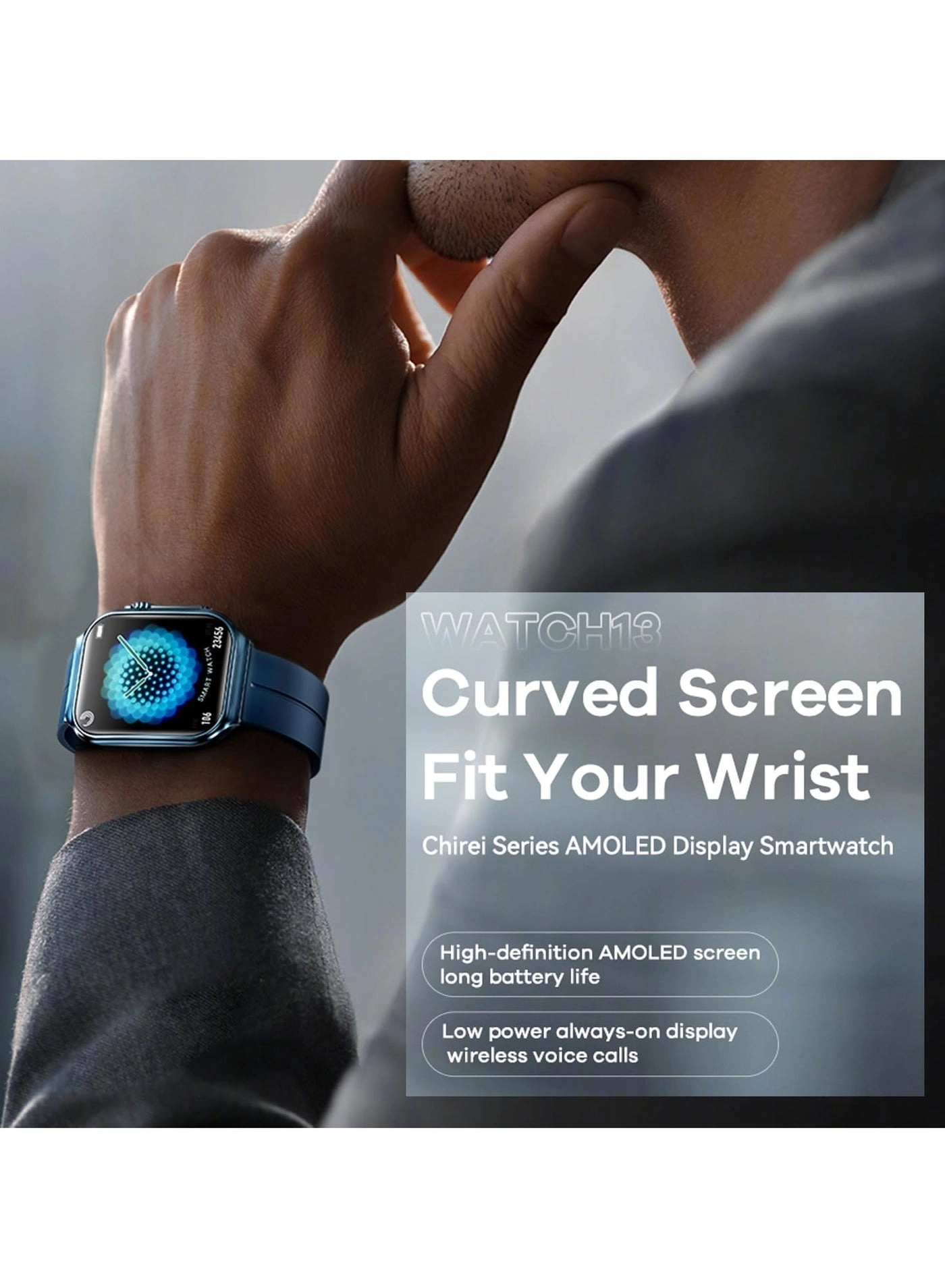 Ruiliang Zhirui - AMOLED Heart Rate Monitor Blue