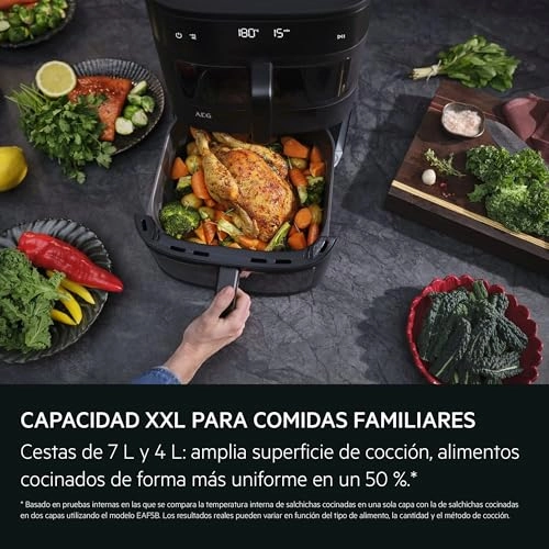 double basket hot air fryer extra groß AAFD11B