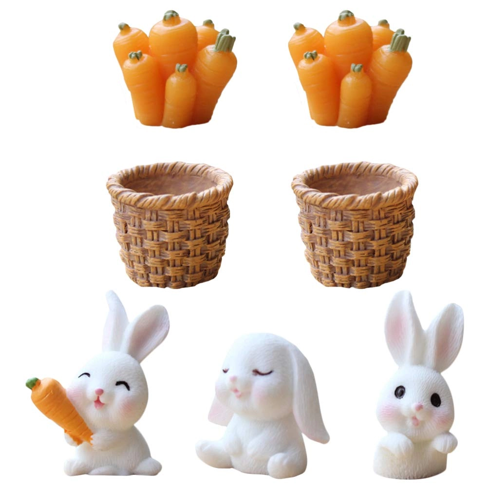 MNYOM Miniature Bunny Figurines - Resin Collection