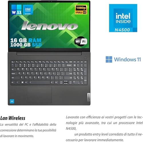 V15 G2 IJL - 15.6'' Celeron 16GB DDR SDRAM 1000GB SSD