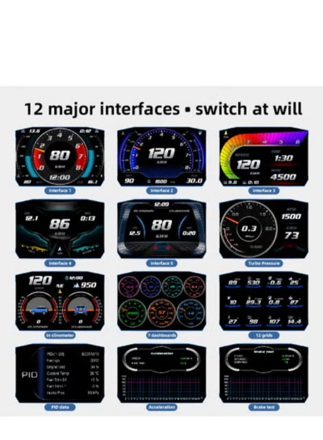Head Up Display - OBD LCD Vehicle Speed Meter