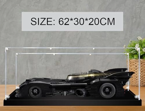 Acrylic Display Case - 62x30x20 cm for Lego 76139 Car Model