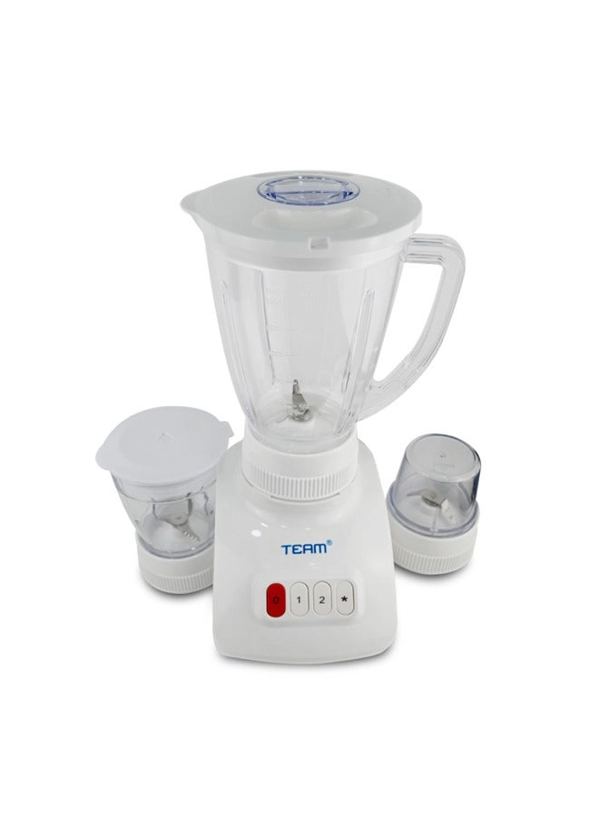 3-in-1 Blender - Grinder and Chopper, Stainless Steel Blades, 2 Speeds + Pulse