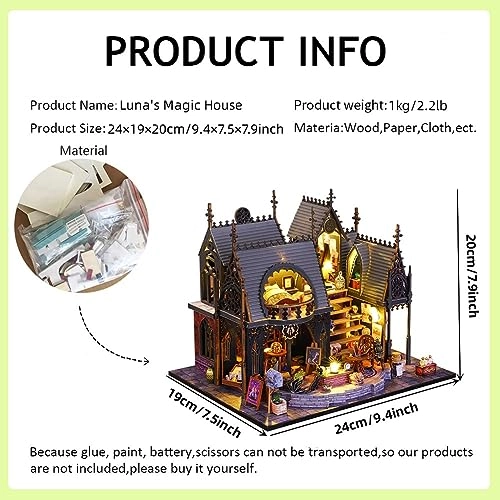 Miniature Wooden Dollhouse Furniture Kit - Creative Room 1:24