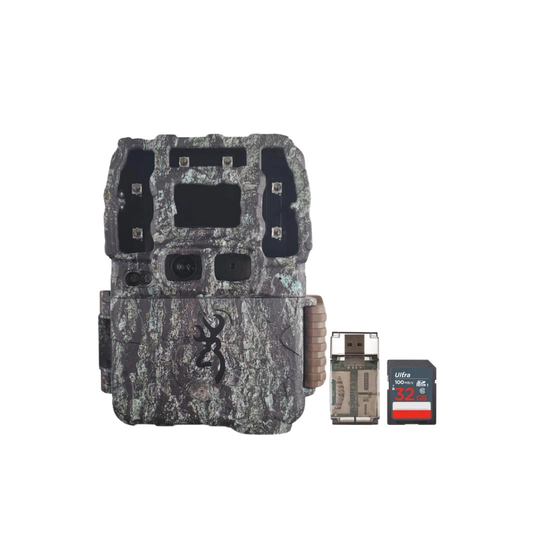 Browning Trail Cameras Strike Force Pro DCL Nano - 26MP + 32GB Ultra SDHC UHS-I Memory Card + All-In-One High Speed Card Reader