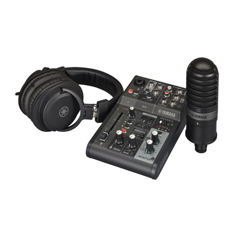 AG03MK2 - 3-channel + YCM01 - condenser cardioid + YH-MT1 - studio-quality headphones + XLR microphone cable - 3 m