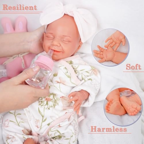 Reborn Baby Doll - 43cm Silicone Sleeping