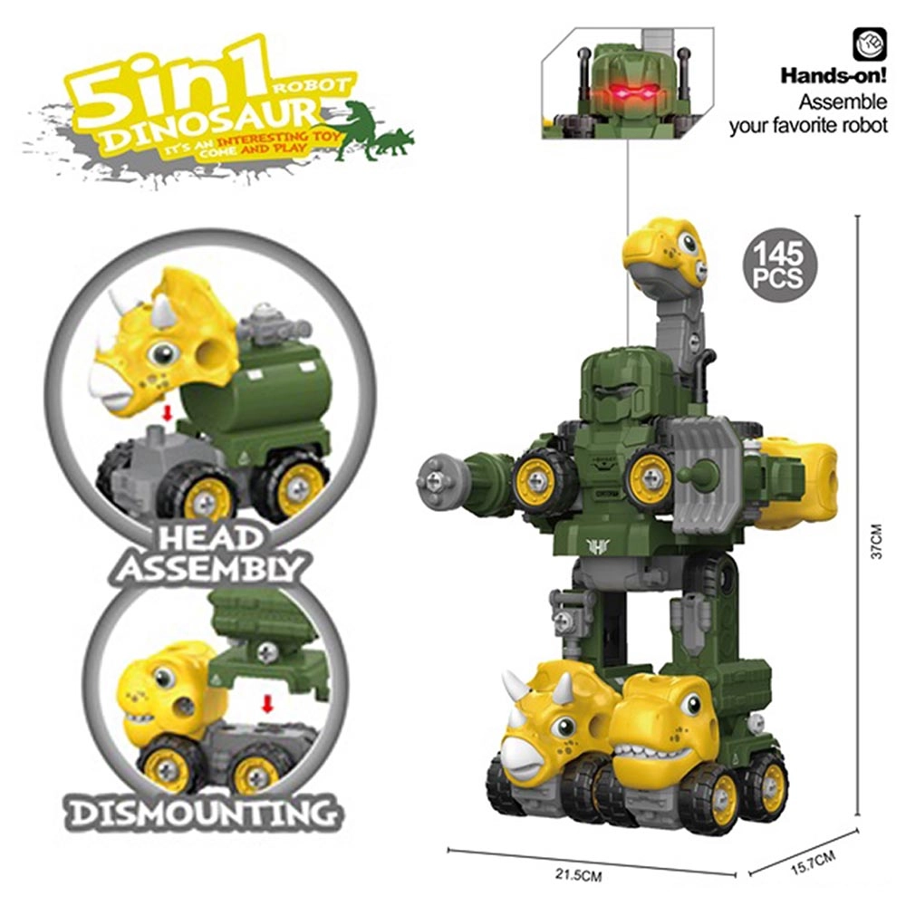 5-in-1 Dinosaur Robot Transformation Vehicle