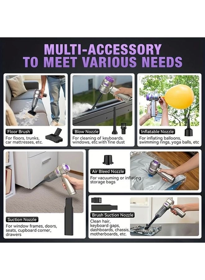 4-in-1 Wireless Handheld Vacuum Cleaner - 2000mAh