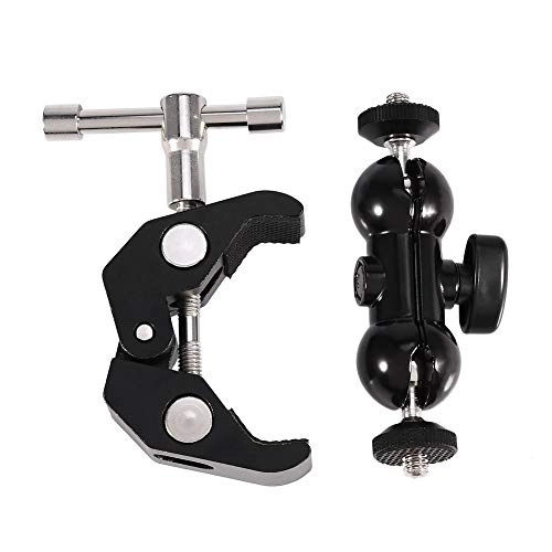 Dual Ball Arm Mount - Aluminum Alloy Black