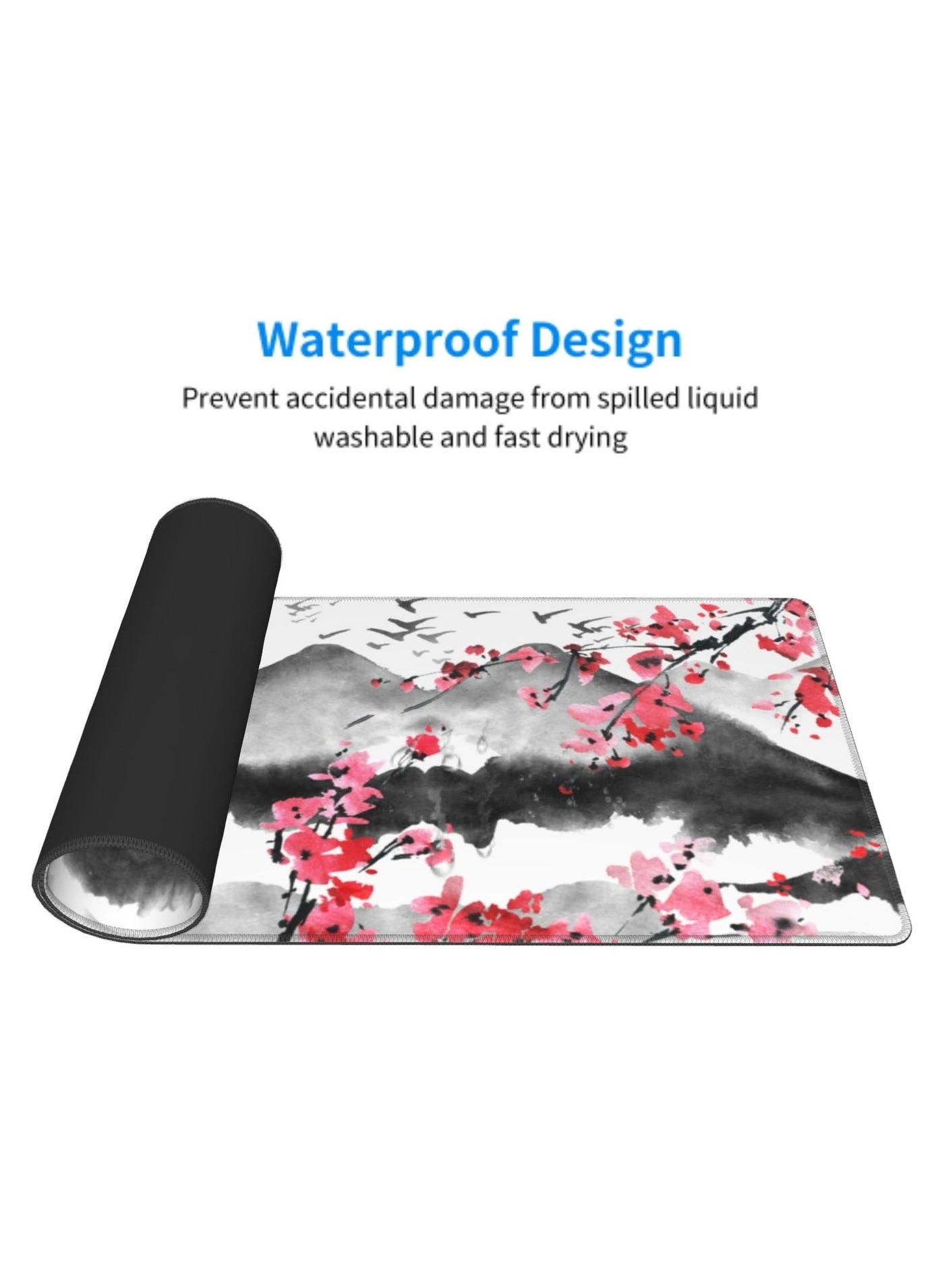 Japanese Cherry Blossom XL Polyester Gaming Mouse Pad - 80x30 cm