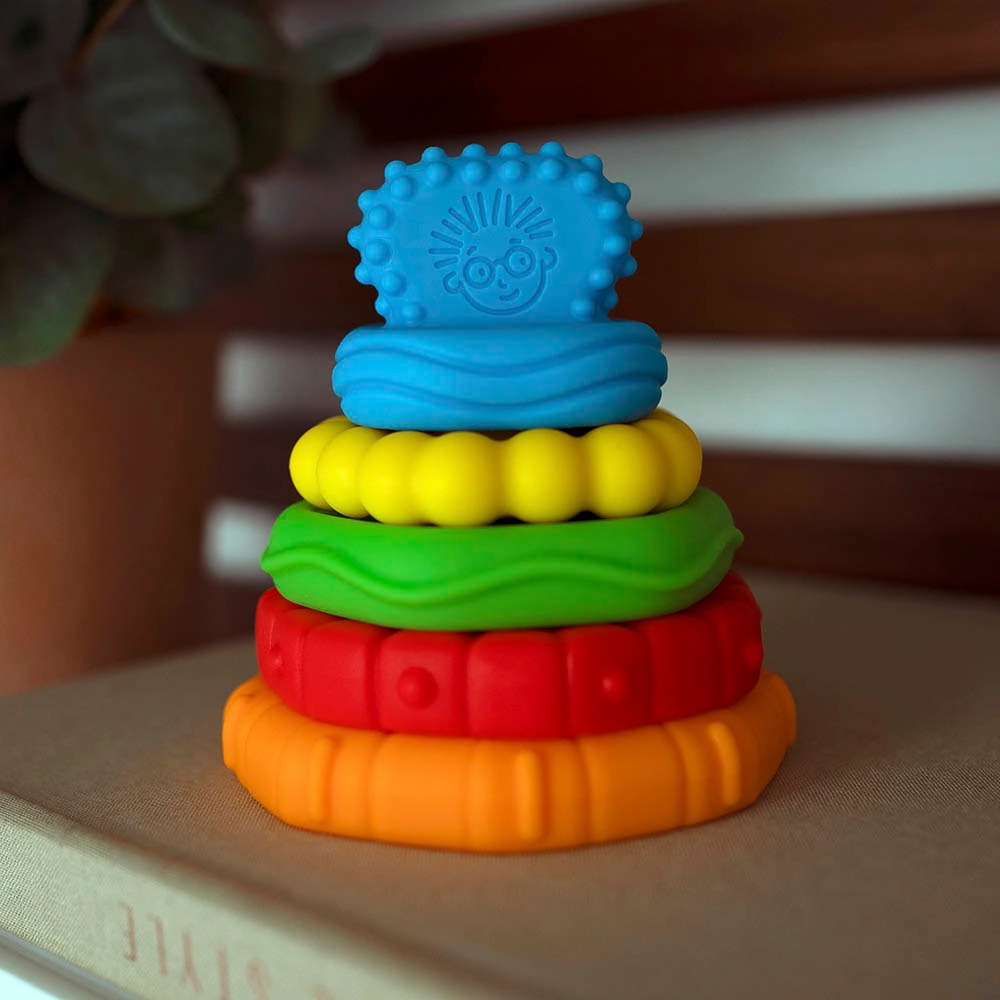 Stacking Teether Toy - Multi Colour 0 +