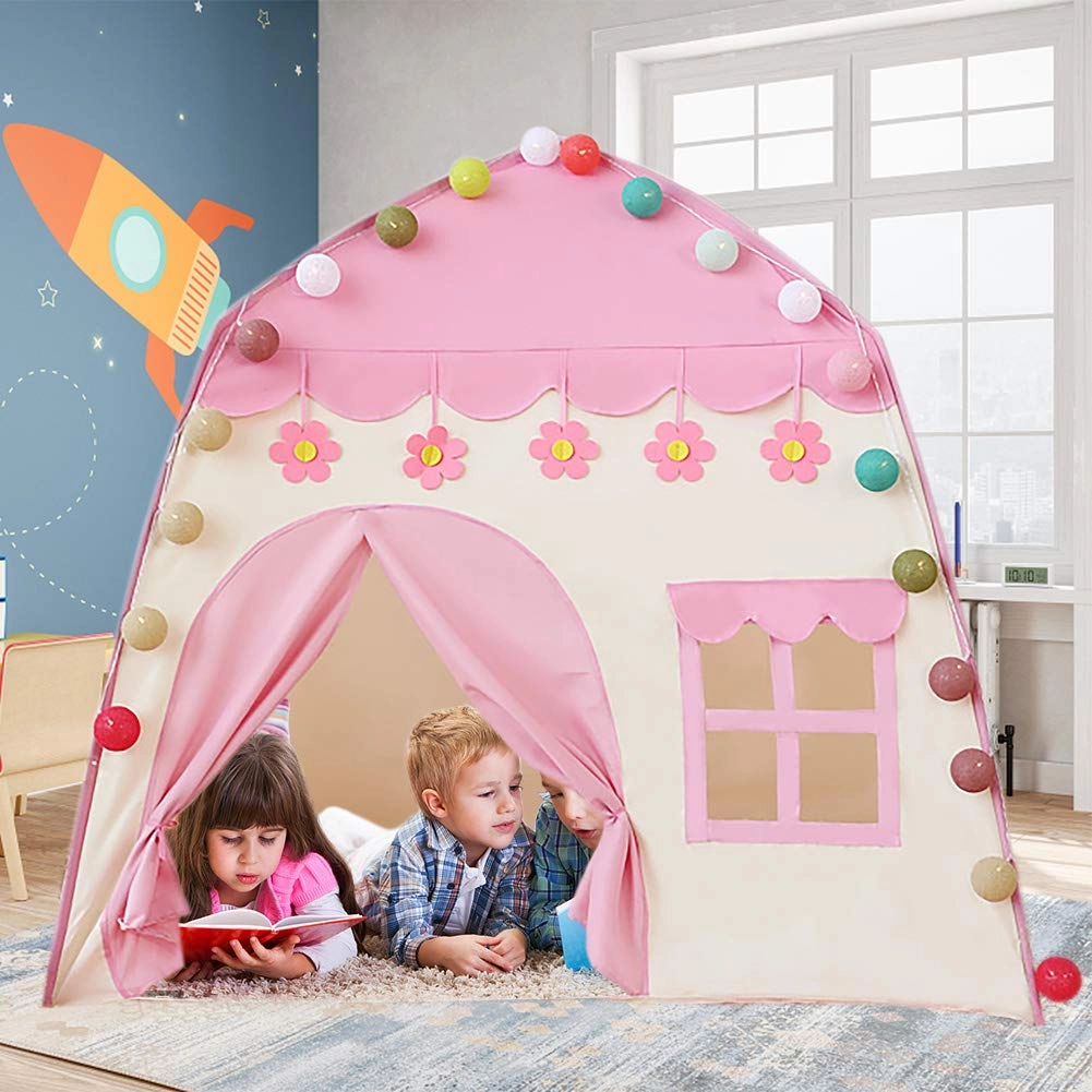 Princess Castle Play Tent - 130 x 130 x 100 centimeters Pink