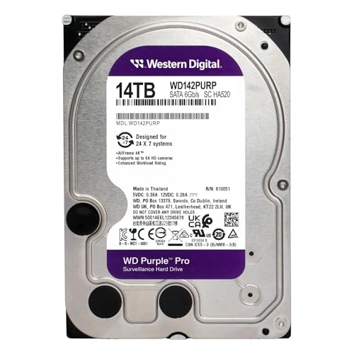 Purple Pro 3.5" 7200rpm 512MB SATA 6Gb/s (WD142PURP) - 14TB
