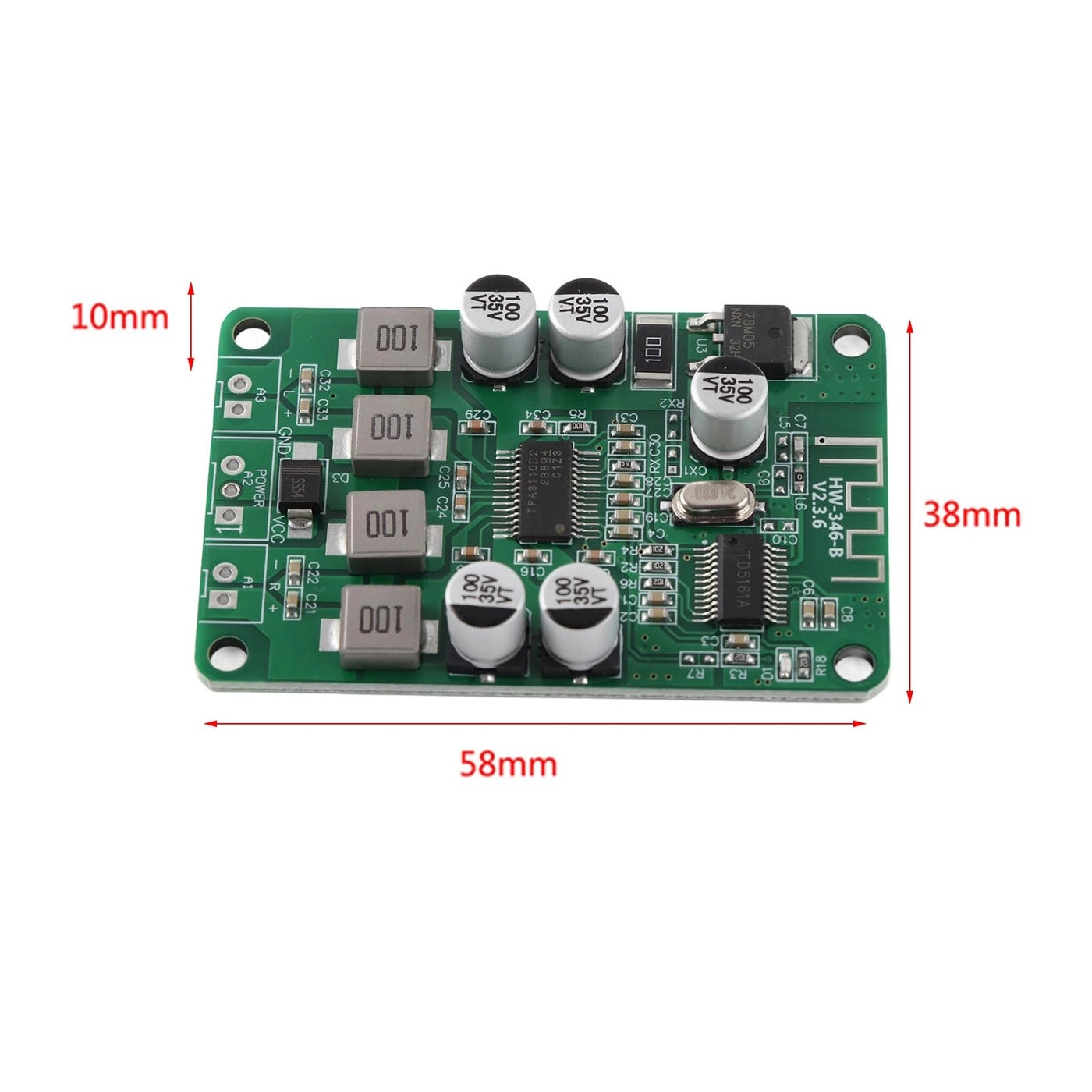 Audio Amplifier Board - Dual Channel 15W+15W