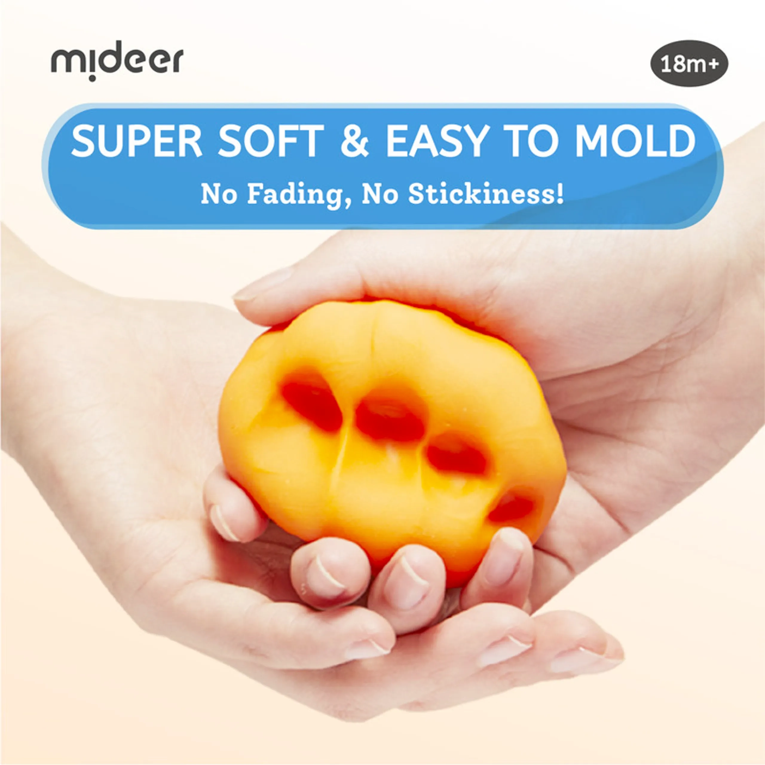Mellow Dough Clay Set - natural wheat 400g 6pcs.