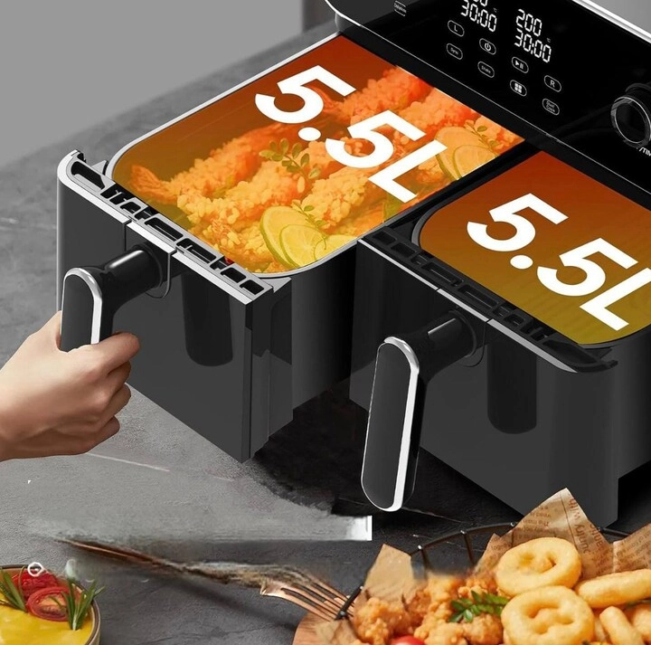 Dual Basket Digital Air Fryer - 5.5L