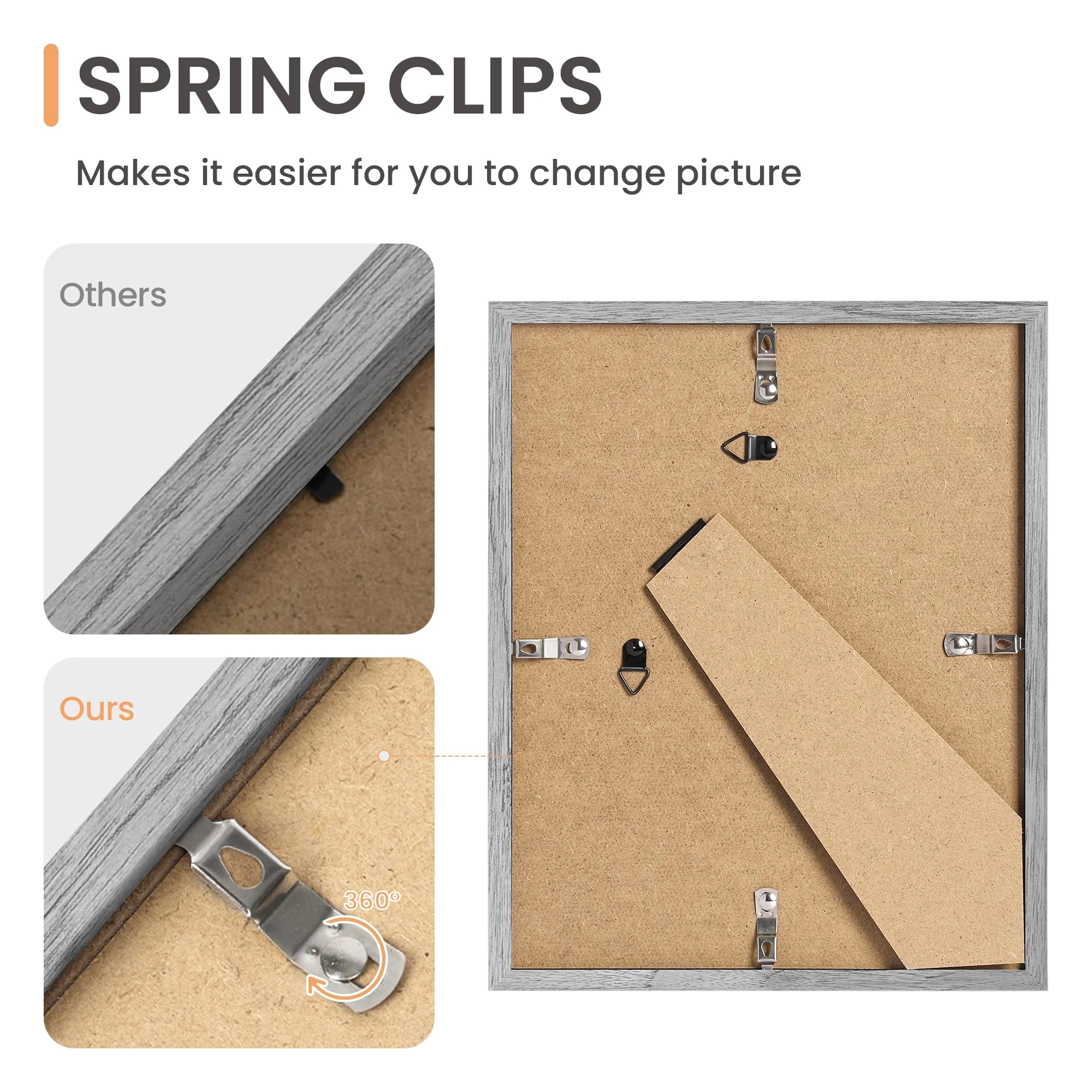 10 Pack Picture Frames - 8x10, 5x7, 4x6