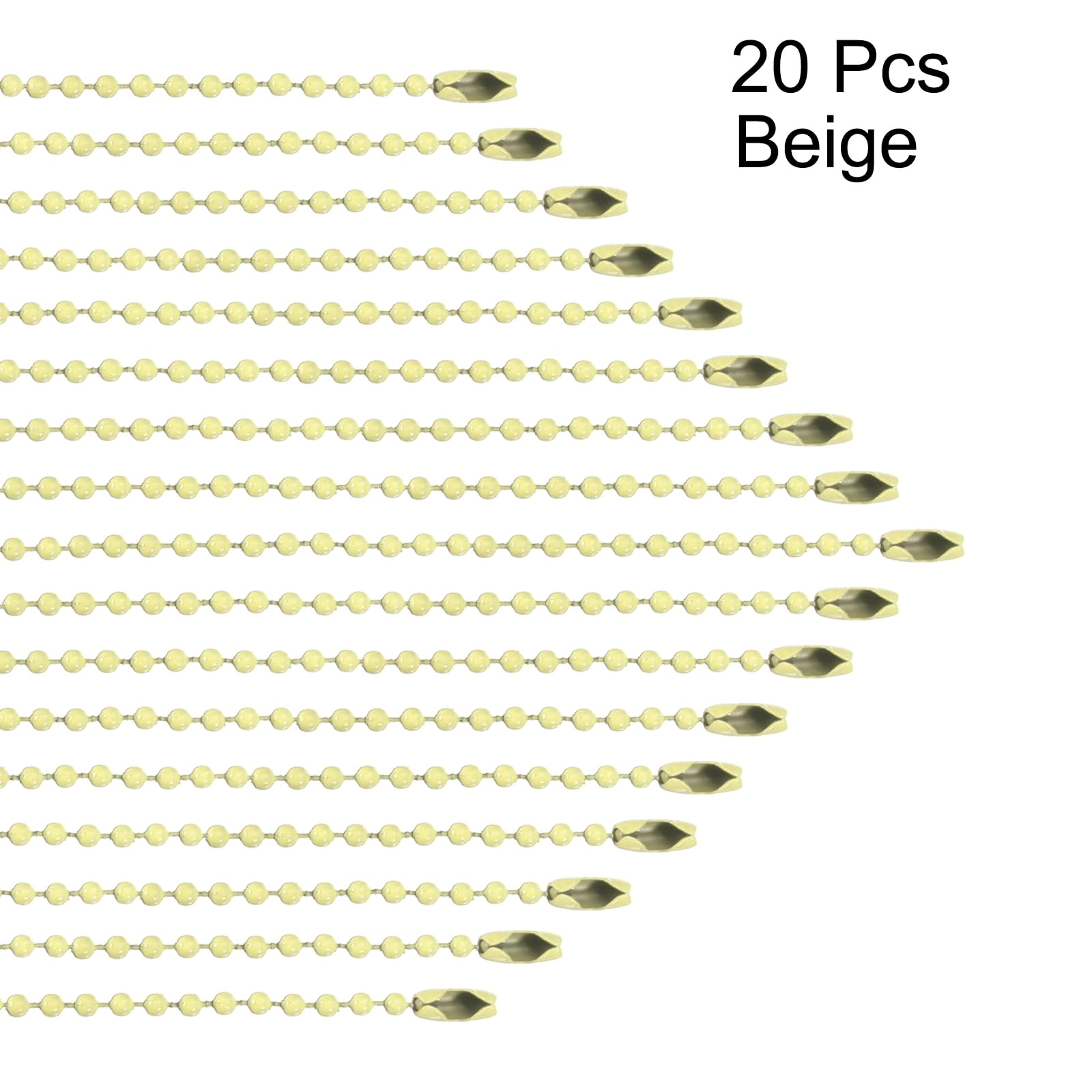 Ball Bead Chain - 20Pcs 12cm Silver