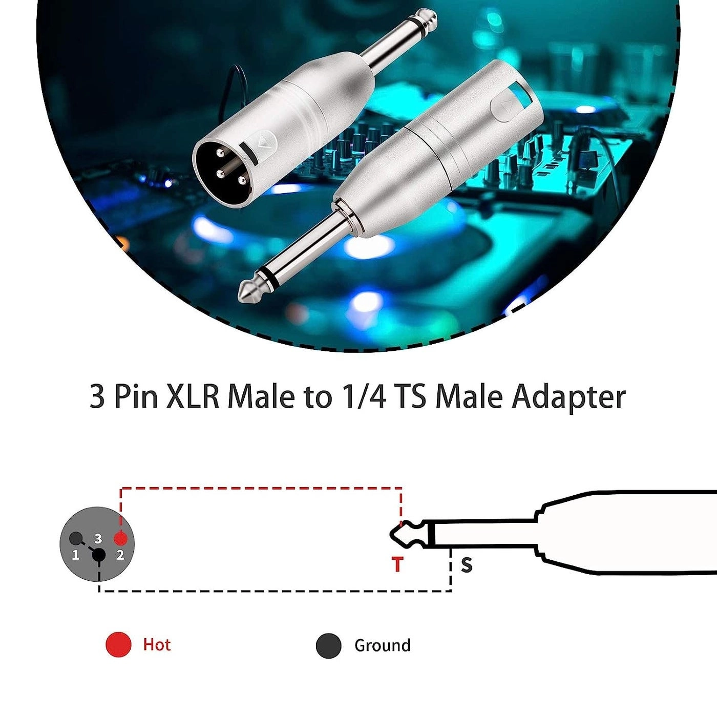 XLR Female to 1/4" TS Mono Adapter Pack