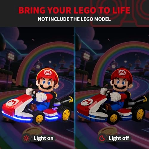 Light for LEGO Mario Kart Mario & Standard Kart 72037 - Plastic Super Mario