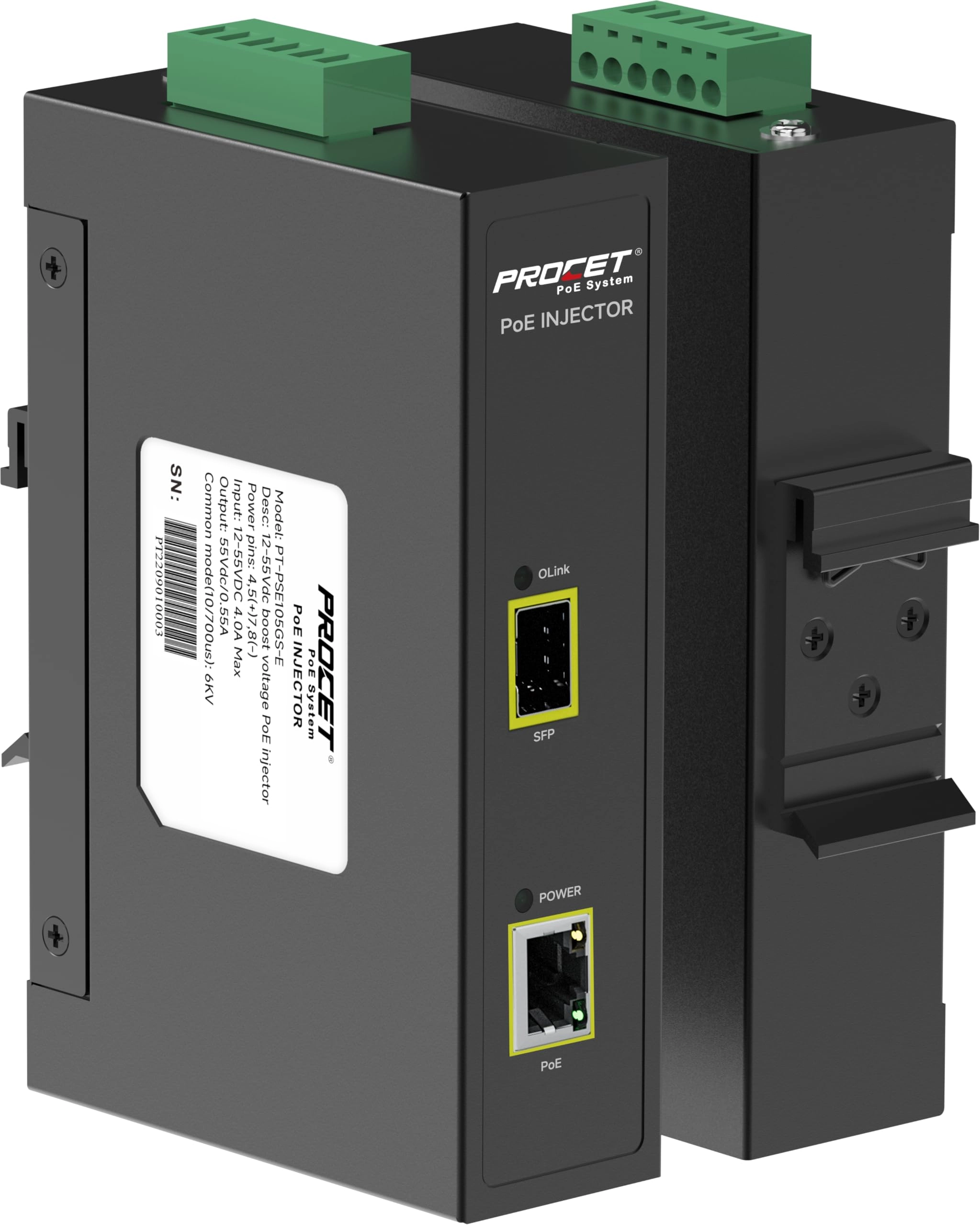 Beijing Creative Lianjie Network Technology Co.,Ltd PT-PSE105GS-E - 55V 30W 2 ports