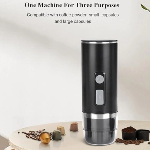 Portable Electric Coffee Machine - 110ml capsules and coffee powder
