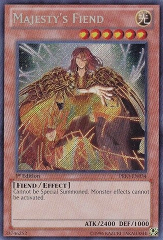 Yu-Gi-Oh! Majesty's Fiend PRIO-EN034 - 1st Edition Secret Rare