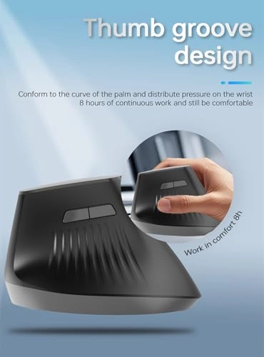Ergonomic Wireless Mouse - Bluetooth USB