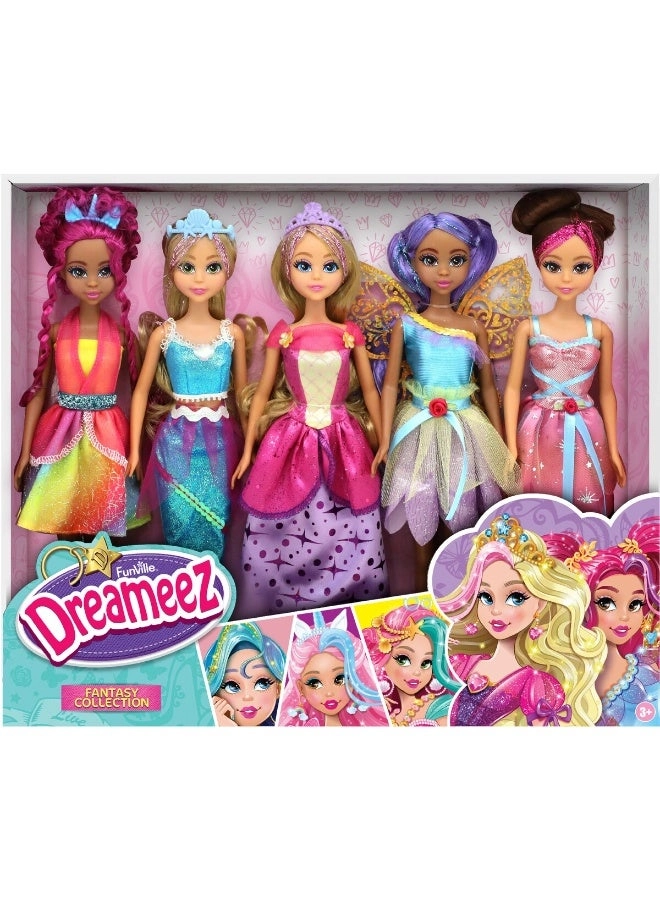 Funville Dreameez Fantasy Collection Doll Set - 5 pack Ages 3+