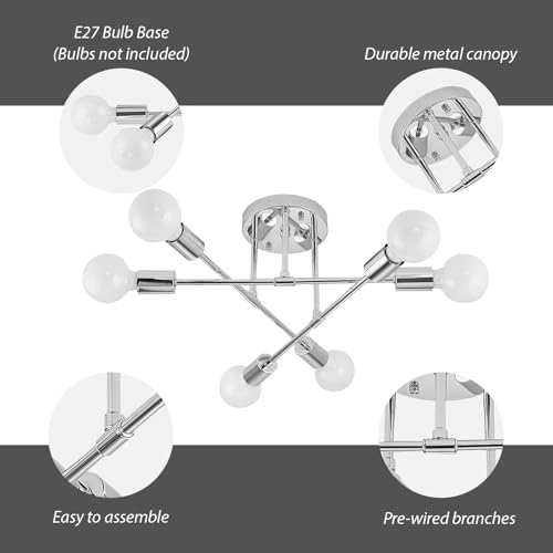 6-Light Chandelier - Dimmable