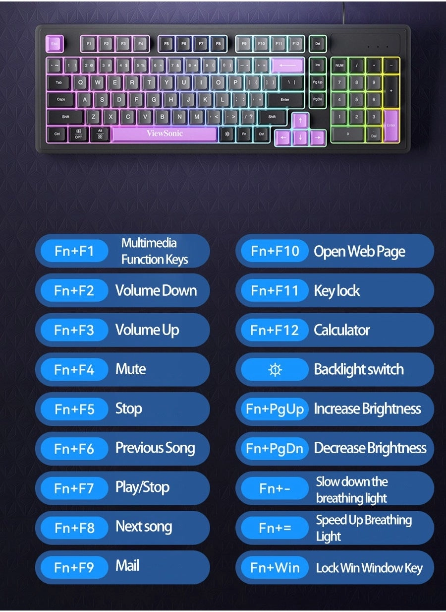98 Keys Keyboard - EN Wired
