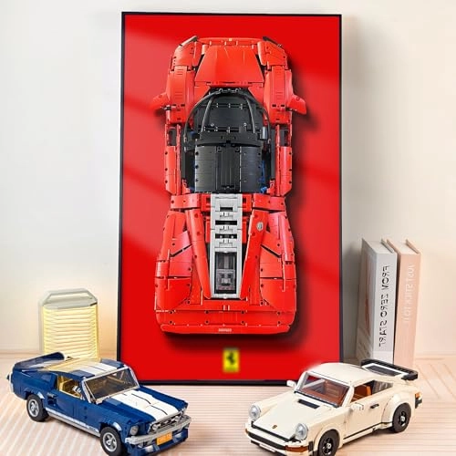 Display Wallboard for Lego Technic Ferrari Daytona SP3 42143 - 31.5 x 19.7 inches Red