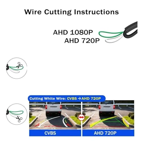 Car Reversing Camera - Night Vision Wire 1920*1080 Pixels