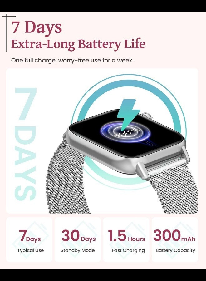 Smart Watch for Android Phones - Make/Answer Calls IP68 110+ Sport Modes