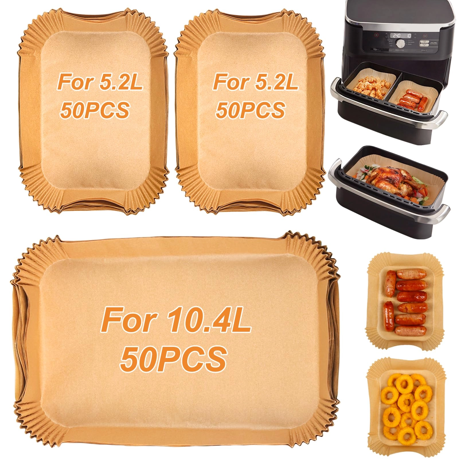 BYKITCHEN Air Fryer Liners - Paper 150PCS