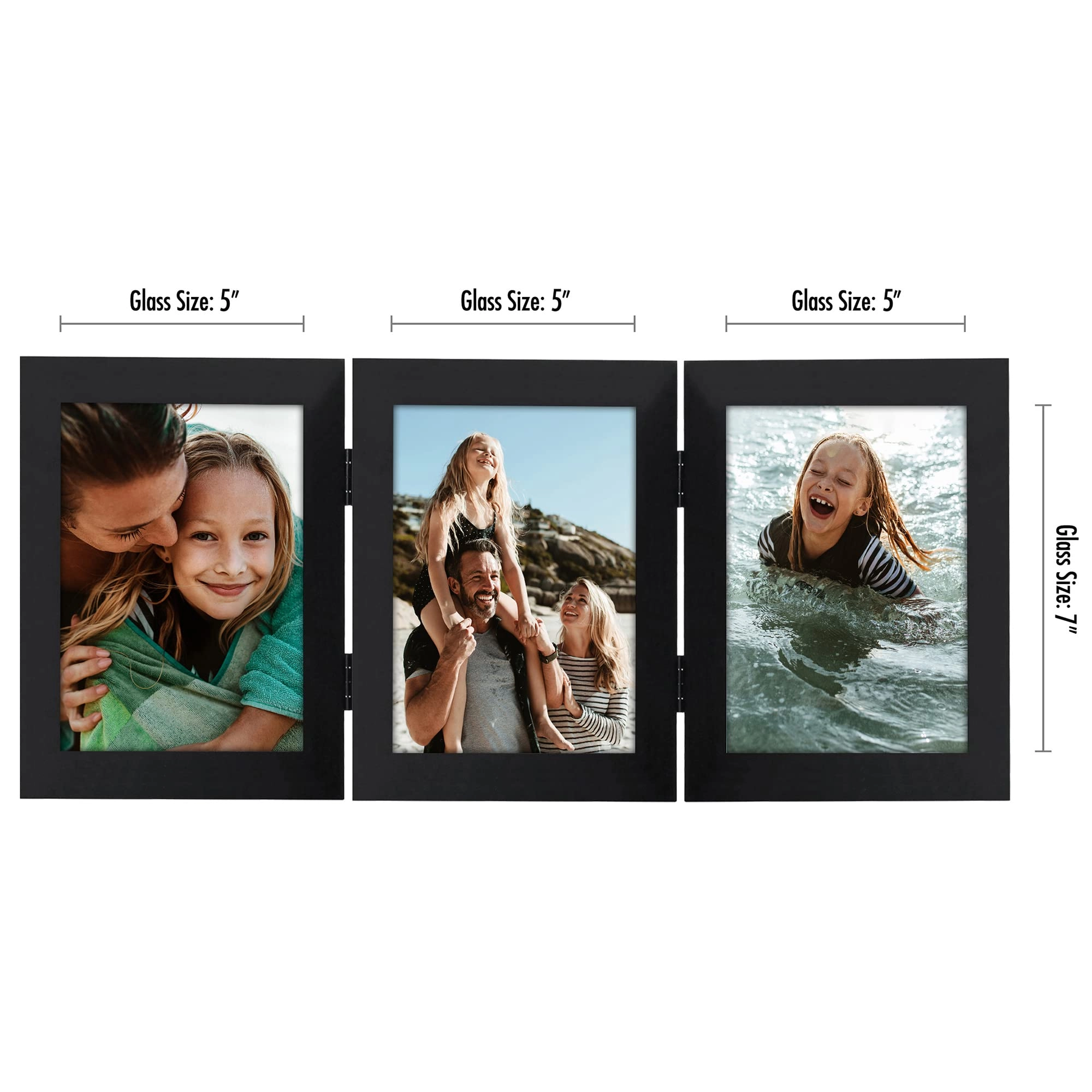 Hinged 3 Picture Frame - 5X7