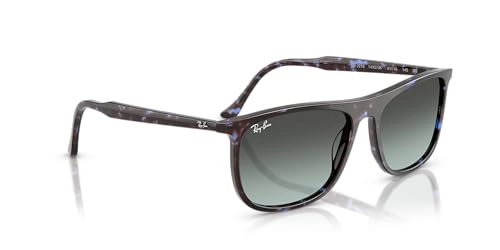 Rectangle Shape Full Rim Sunglasses - 61 mm Havana Yellow Turtle/Gradient Brown