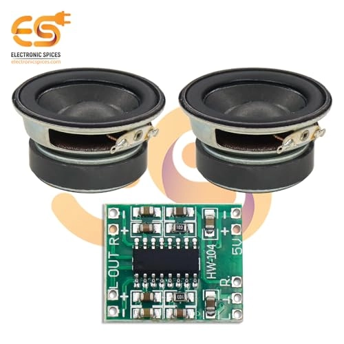Mini 3Watt Speaker - 4ohm + PAM8403 - Mini 2 Channel Stereo Class D