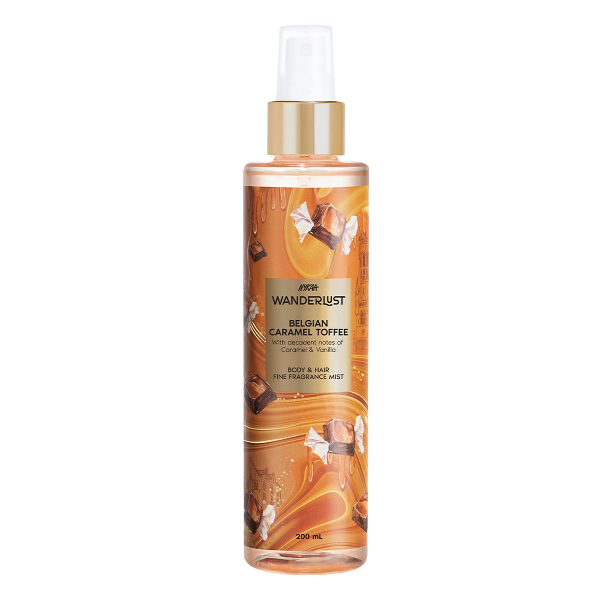 Nova Cosmetics Pvt Ltd, Nova Cosmetics Pvt Ltd Belgian Caramel Toffee Body & Hair Fine Fragrance - 200 ml