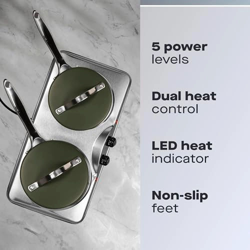 Dual Hot Plate - Stainless Steel 2500W