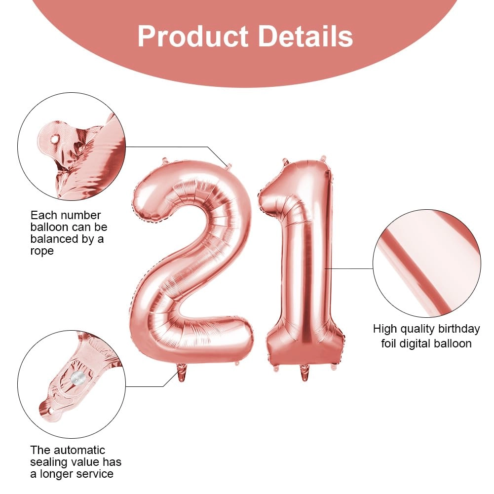 Number 21 Balloon - 2 Birthday