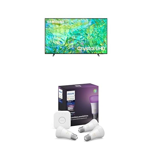 Samsung UA55CU8100UXZN - 55 inch + Ambiance LED Smart Bulb Starter Kit