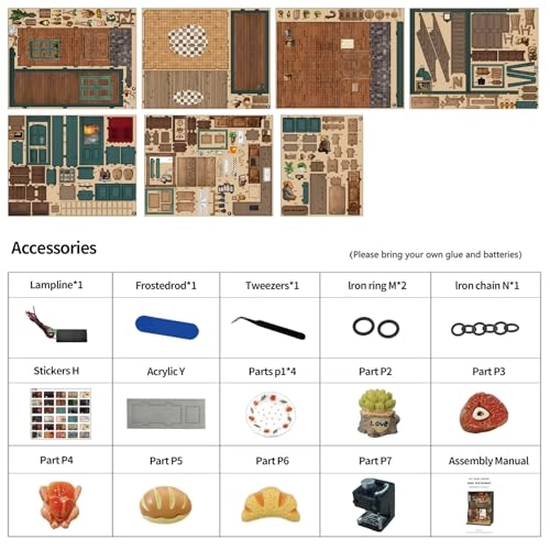 Book Nook Kit - Insertable Dust Protection Plate Miniature Dollhouses