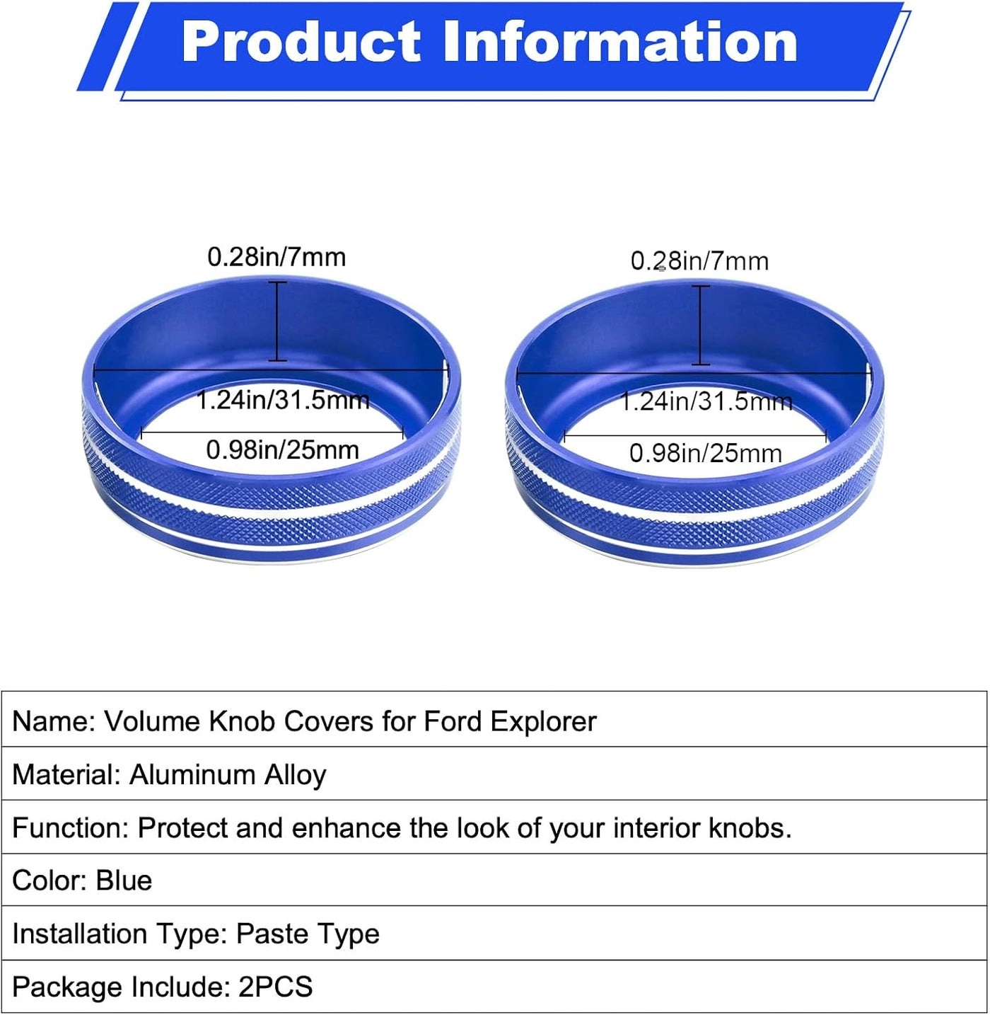 Volume Knob Covers - Ford Explorer 2020-2025