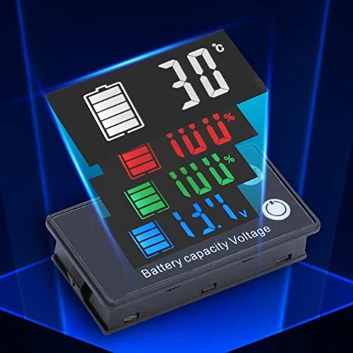 Battery Capacity Indicator - DC7-70V ±1% Blue Backlit LCD