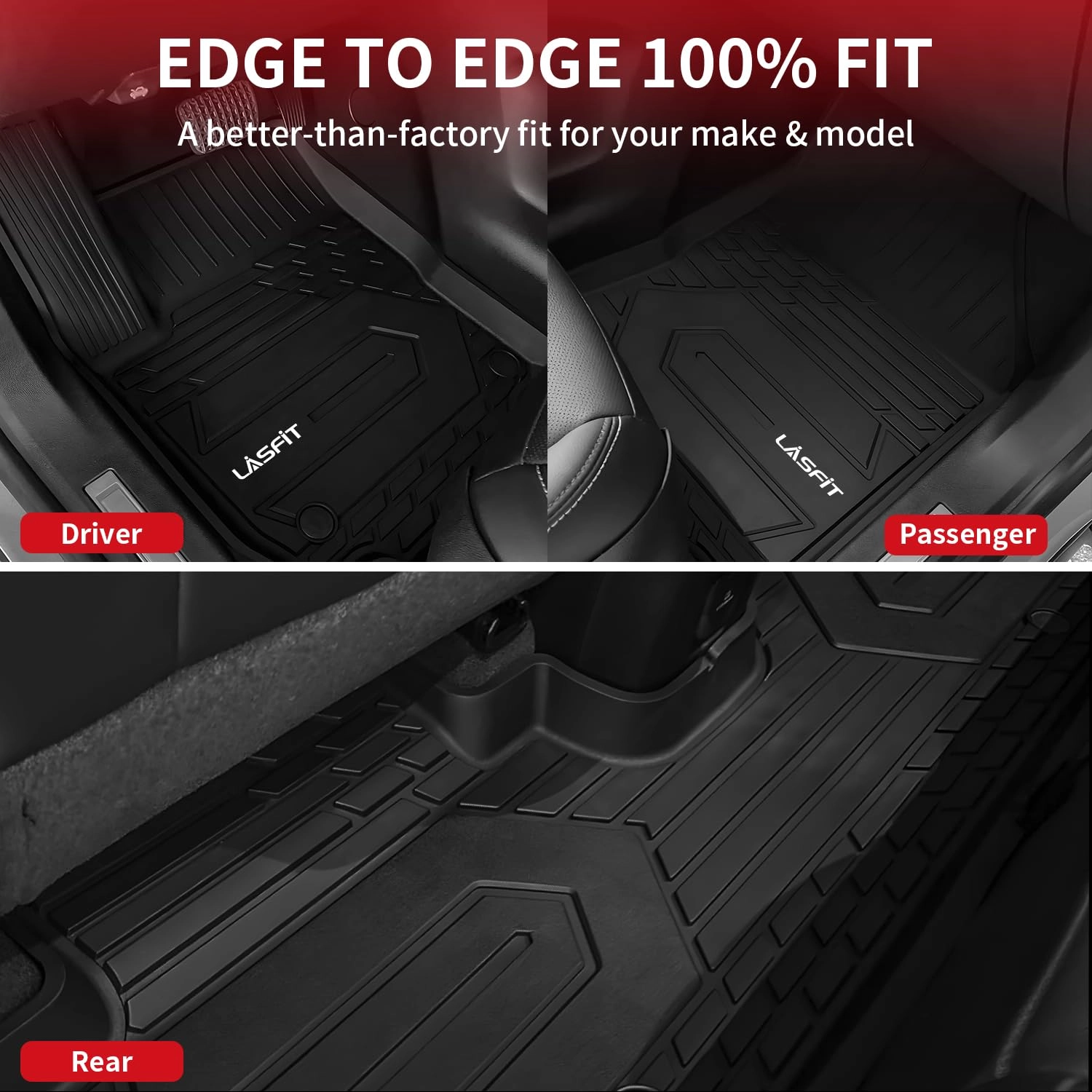 Floor Mats for Chevrolet Chevy Equinox/GMC Terrain - 2018-2024 All Weather TPE Custom Fit