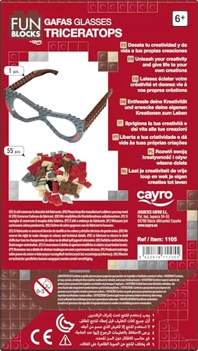 Triceratops Fun Blocks Glasses - 3 years+