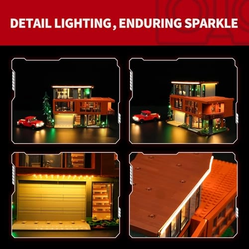 Light Kit for Lego Twilight: The Cullen House - Compatible with Lego Ideas 21354 Battery Powered