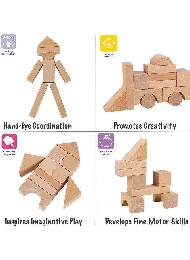 Wooden Blocks - 100 pcs